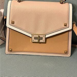 Elegant Tan and Cream Women's Bag